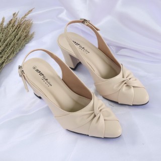HMF Selfy Sepatu Heels Mules Wanita AR12 - Moca. Estimasi Harga Rp. 58.000,- s/d Rp. 60.000,-