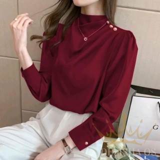 Atasan Wanita Impor Silk Premium M L XL Baju Formal Kasual Kerja Terbaru. Estimasi Harga Rp. 48.000,- s/d Rp. 50.000,