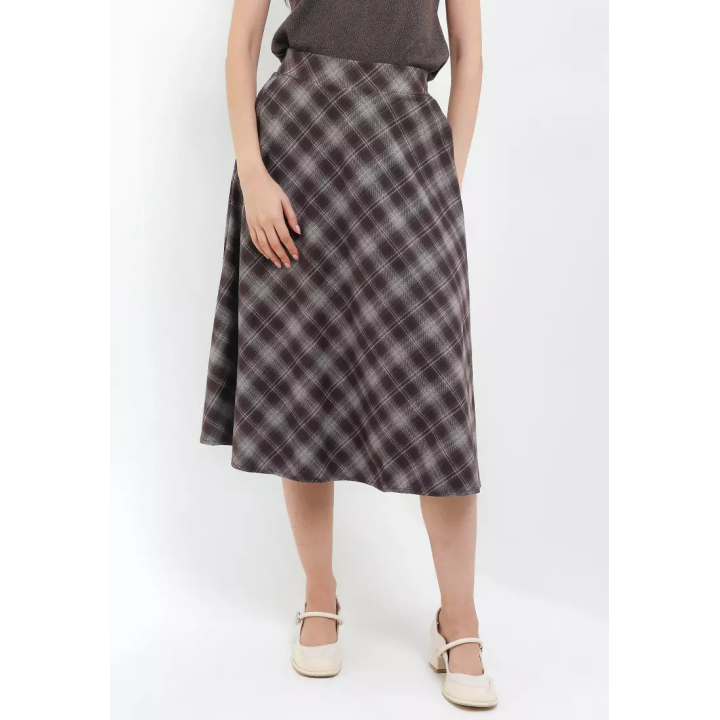 Chic Simple Checkered Midi Flare Skirt. Estimasi Harga Rp. 230.000,- s/d Rp. 232.000,-