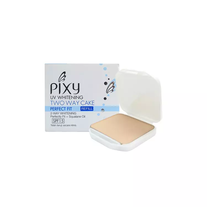 PIXY  4.5 2 Pixy Two Way Cake UV Whitening. Estimasi Harga Rp. 31.000,- s/d Rp. 33.000,-
