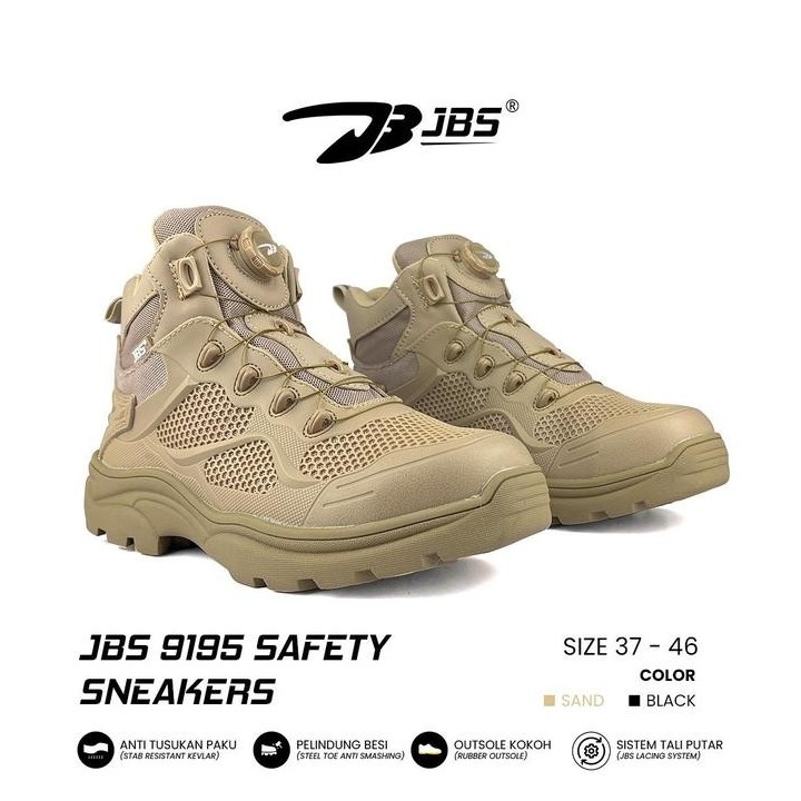 Sepatu Safety Outdoor Tactical Tali Putar 6 inch Anti Paku. Estimasi Harga Rp. 358.000 s/d Rp. 360.000,-