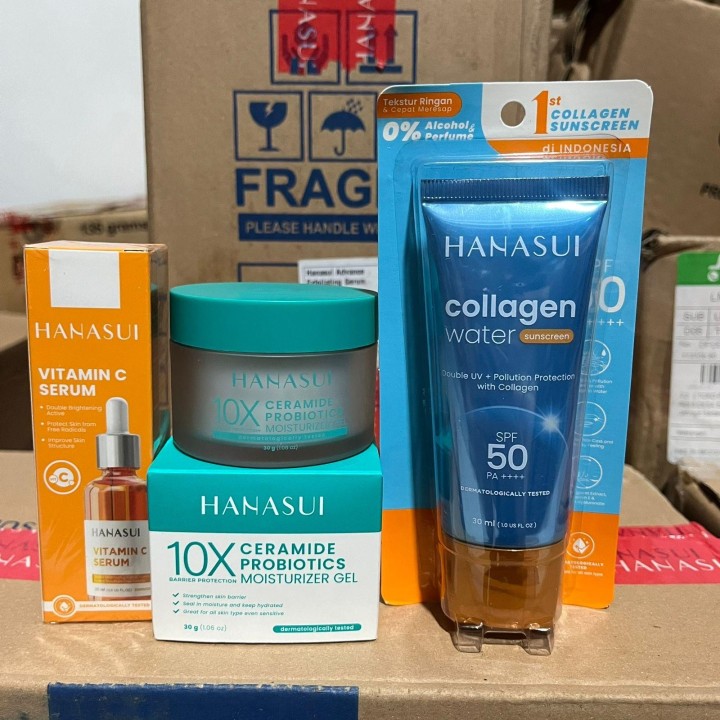 Hanasui Paket 3 in 1 Double Expert. Estimasi Harga Rp. 179.000 s/d Rp. 181.000,-